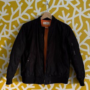 H&M Like New Black Orange Bomber Youth Jacket - 8/10